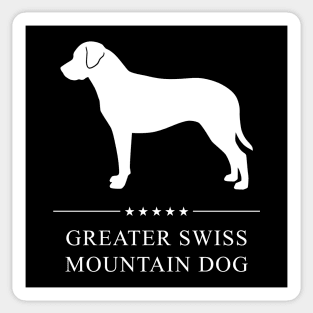 Greater Swiss Mountain Dog White Silhouette Sticker